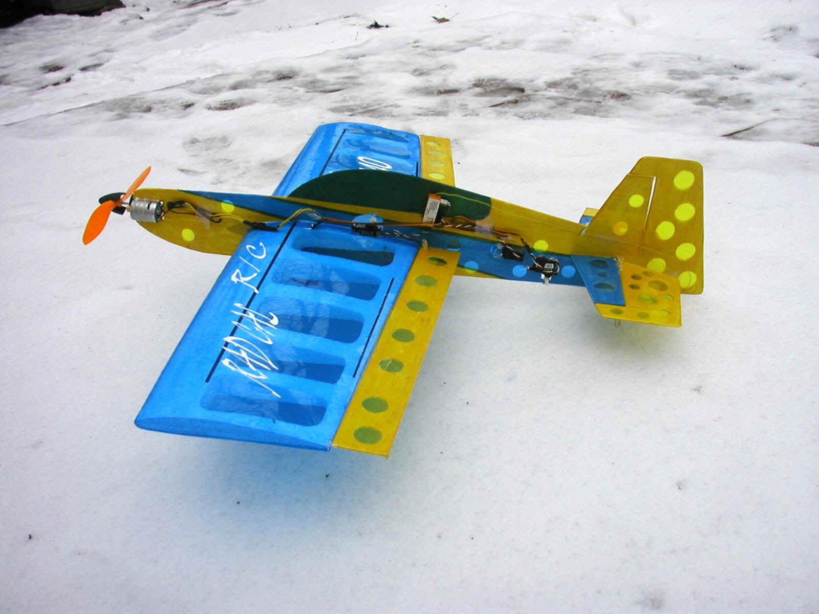 Ready to take off! with the fuselage holes that should be avoided