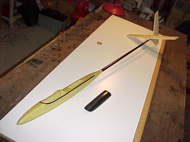 The whole fuselage and tail group assembled